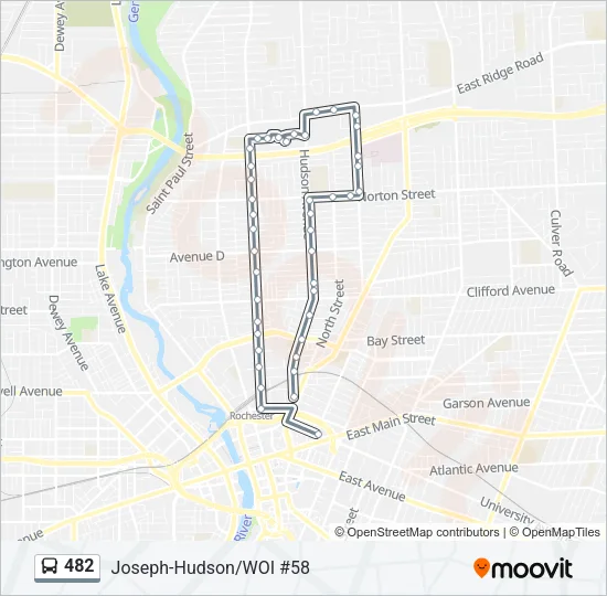 482 Bus Line Map
