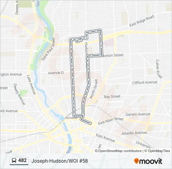 482 Bus Line Map