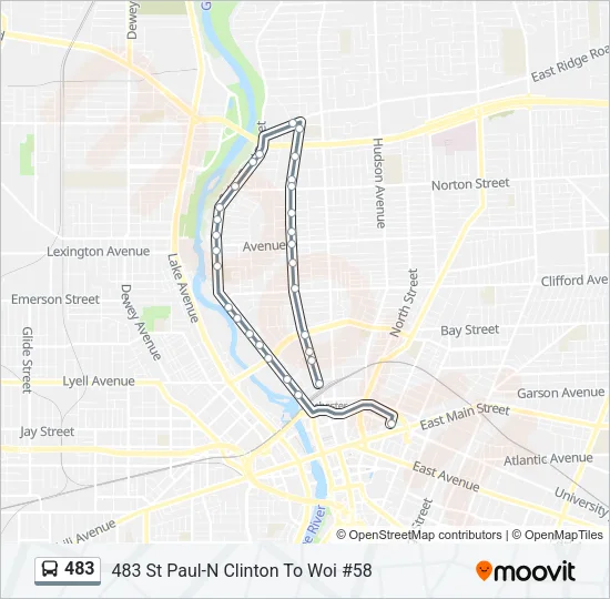 483 Bus Line Map