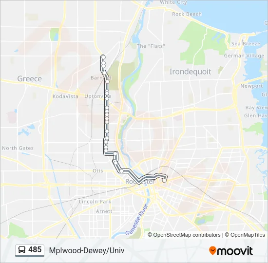485 Bus Line Map