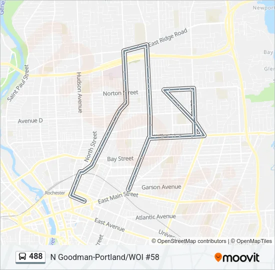 488 Bus Line Map
