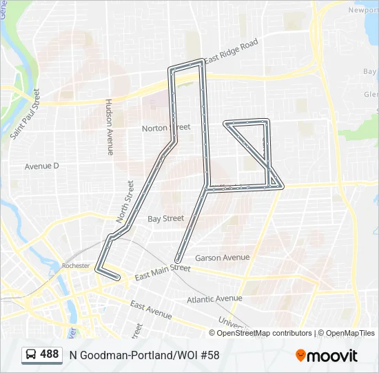 488 Bus Line Map