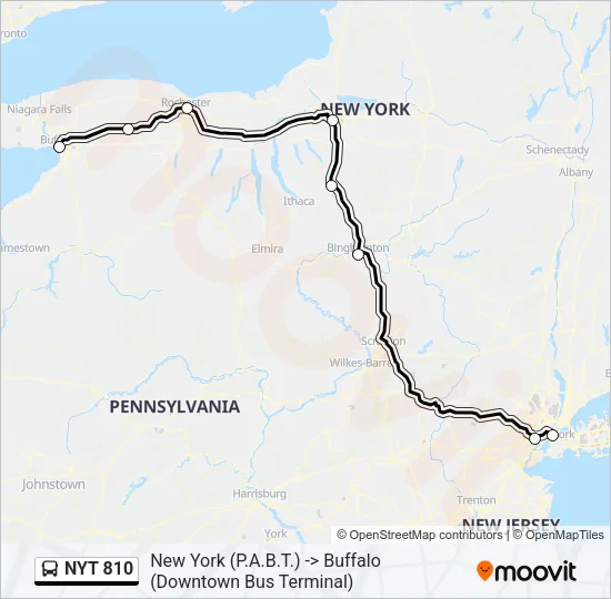 NYT 810 Bus Line Map
