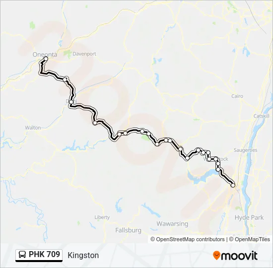 PHK 709 Bus Line Map