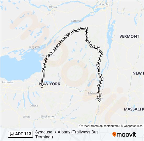 ADT 113 Bus Line Map