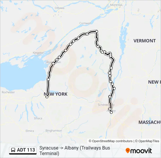 ADT 113 Bus Line Map
