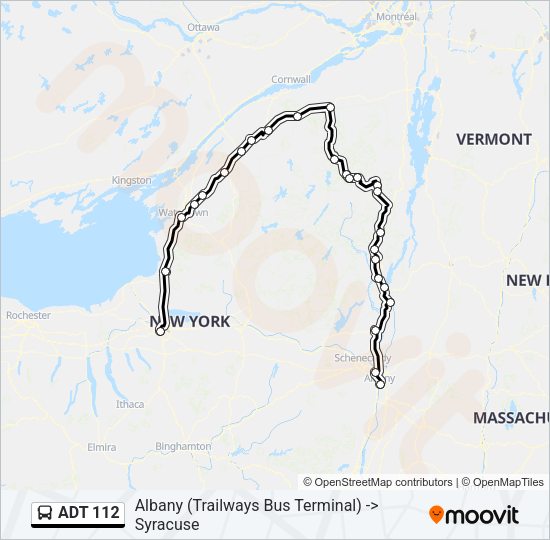 ADT 112 Bus Line Map