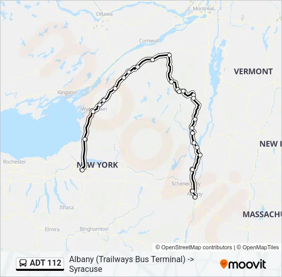 ADT 112 Bus Line Map