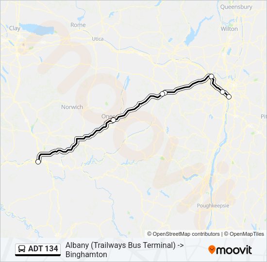 ADT 134 Bus Line Map