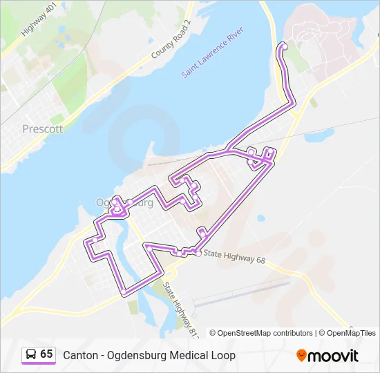 65 Route: Schedules, Stops & Maps - Canton - Ogdensburg Medical Loop
