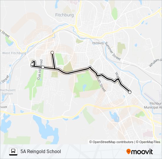 Mapa de 5A REINGOLD SCHOOL de autobús
