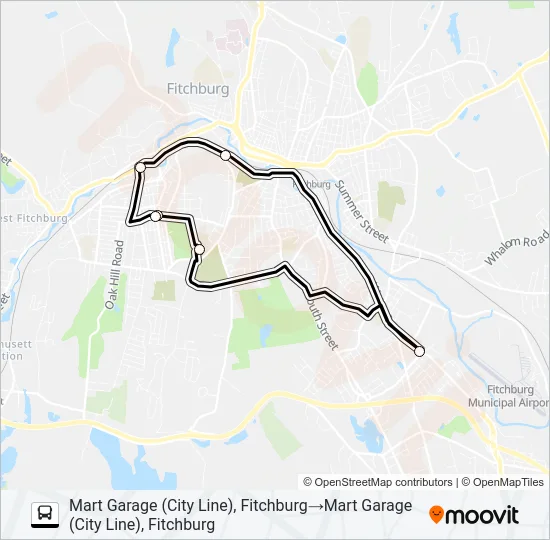 5A - MEMORIAL SCHOOL Bus Line Map