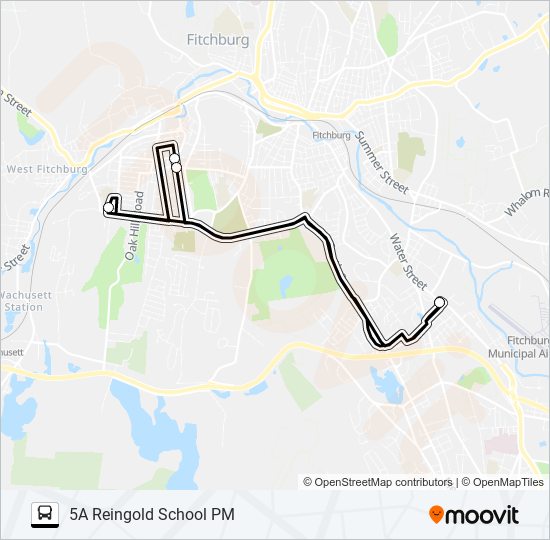 5A REINGOLD SCHOOL PM bus Line Map