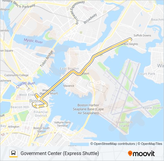BLUE LINE SHUTTLE Bus Line Map