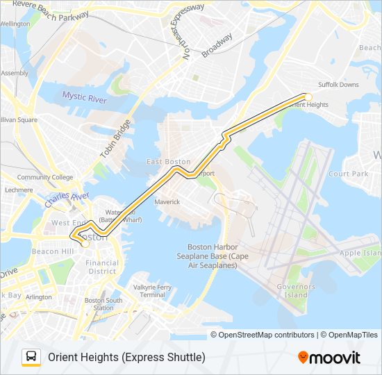 BLUE LINE SHUTTLE Bus Line Map