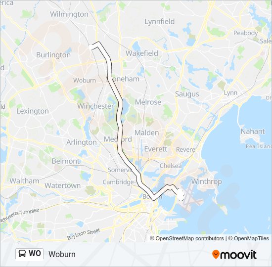 WO bus Line Map