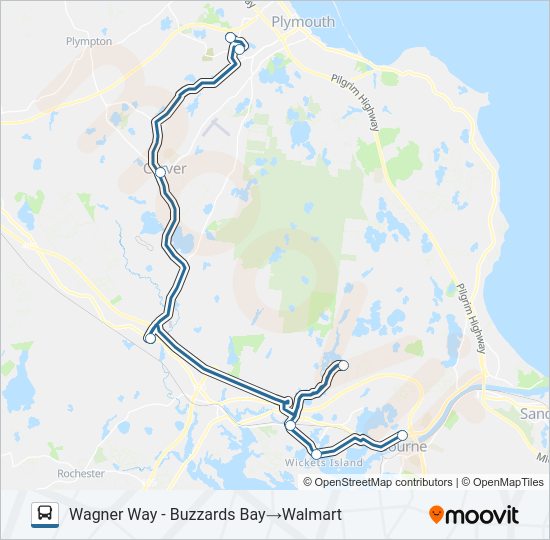 WAREHAM PLYMOUTH CONNECTION Bus Line Map