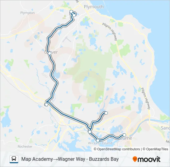 WAREHAM PLYMOUTH CONNECTION Bus Line Map