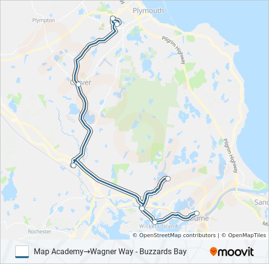 WAREHAM PLYMOUTH CONNECTION bus Line Map