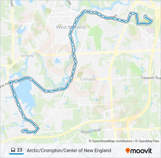 23 Bus Line Map