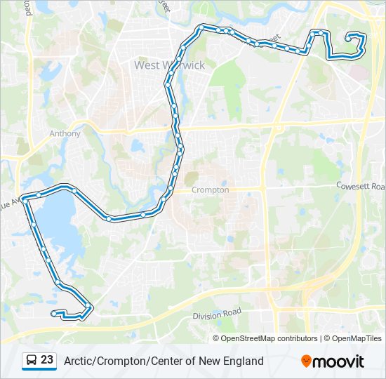 23 bus Line Map