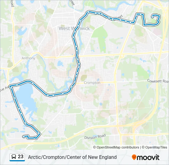 23 Bus Line Map