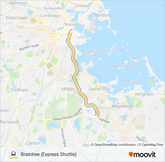 COMMUTER RAIL SHUTTLE Bus Line Map