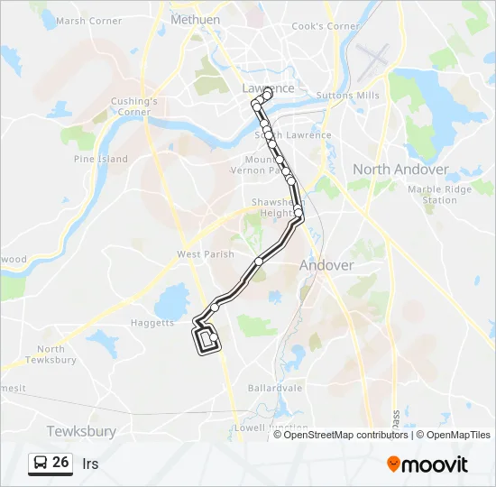 26 Bus Line Map