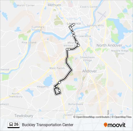 Mapa de 26 de autobús