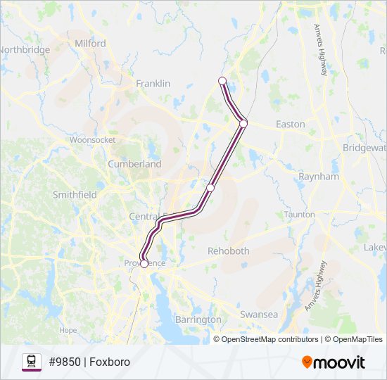 FOXBORO EVENT SERVICE Train Line Map