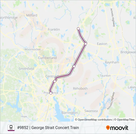 FOXBORO EVENT SERVICE Train Line Map
