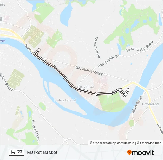 22 Bus Line Map