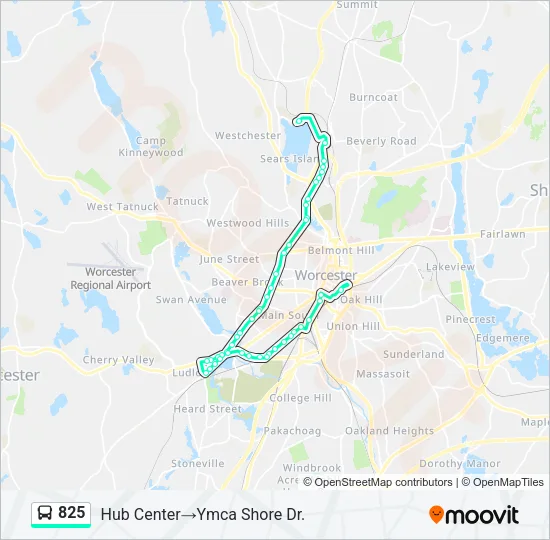 825 Bus Line Map