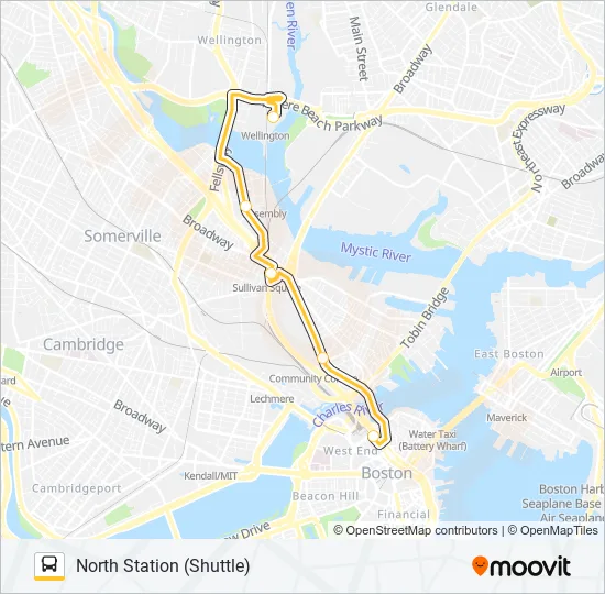 ORANGE LINE SHUTTLE Bus Line Map