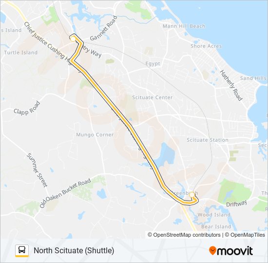 GREENBUSH LINE SHUTTLE bus Line Map