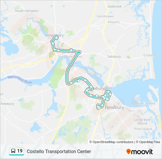 19 Bus Line Map