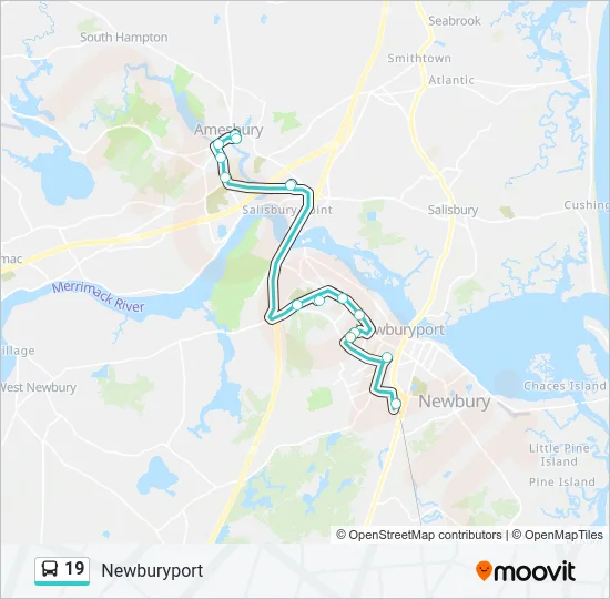 19 Bus Line Map