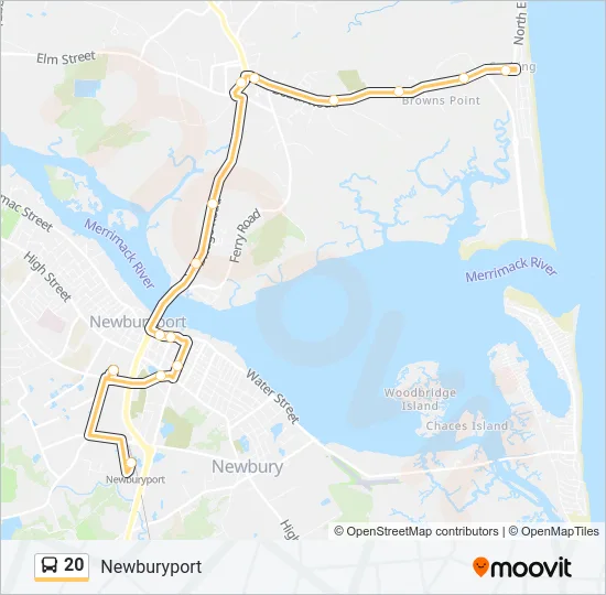 20 Bus Line Map