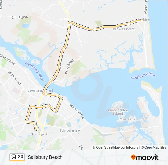 20 Bus Line Map
