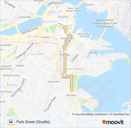 RED LINE SHUTTLE bus Line Map