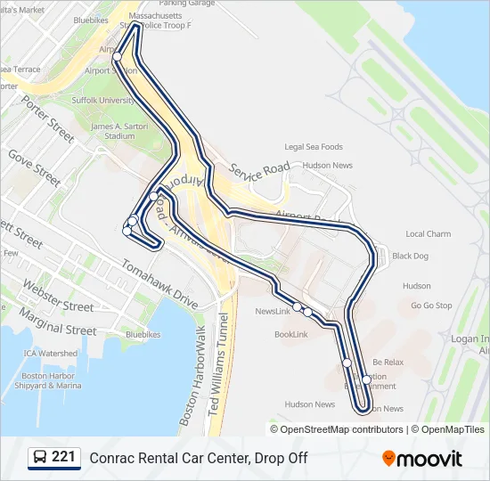 221 Bus Line Map