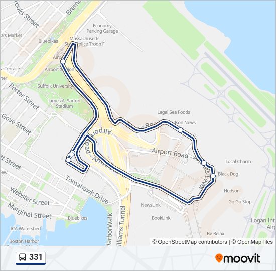 331 bus Line Map