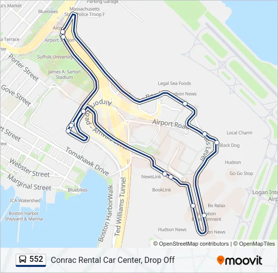 552 Bus Line Map