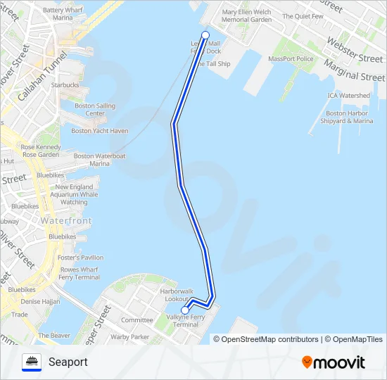 EAST Ferry Line Map
