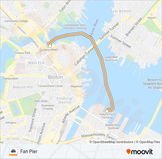 NORTH-SOUTH Ferry Line Map