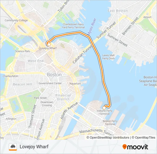 NORTH-SOUTH Ferry Line Map