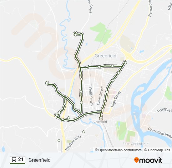 Mapa de 21 de autobús