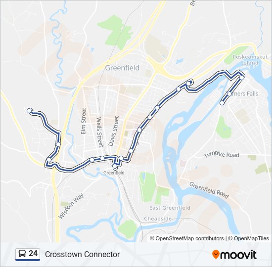 24 bus Line Map