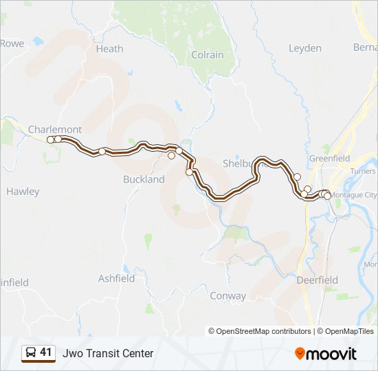 41 bus Line Map