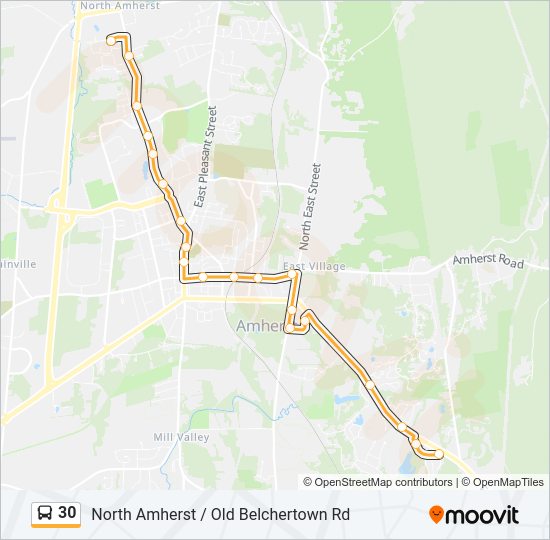 30 bus Line Map